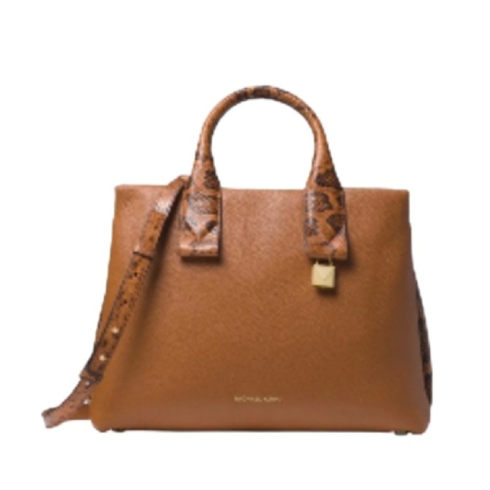 Michael Kors Rollins Python And Tan Acron Leather… - image 3